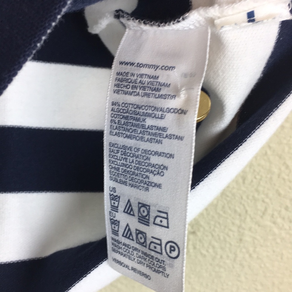 Tommy Hilfiger Nautical Stripe Polo Shirt Small - Picture 4 of 8